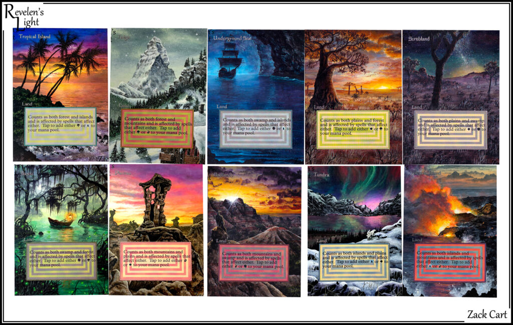 MTG Dual Lands Altered Art Cards ABUR Collector's Edition